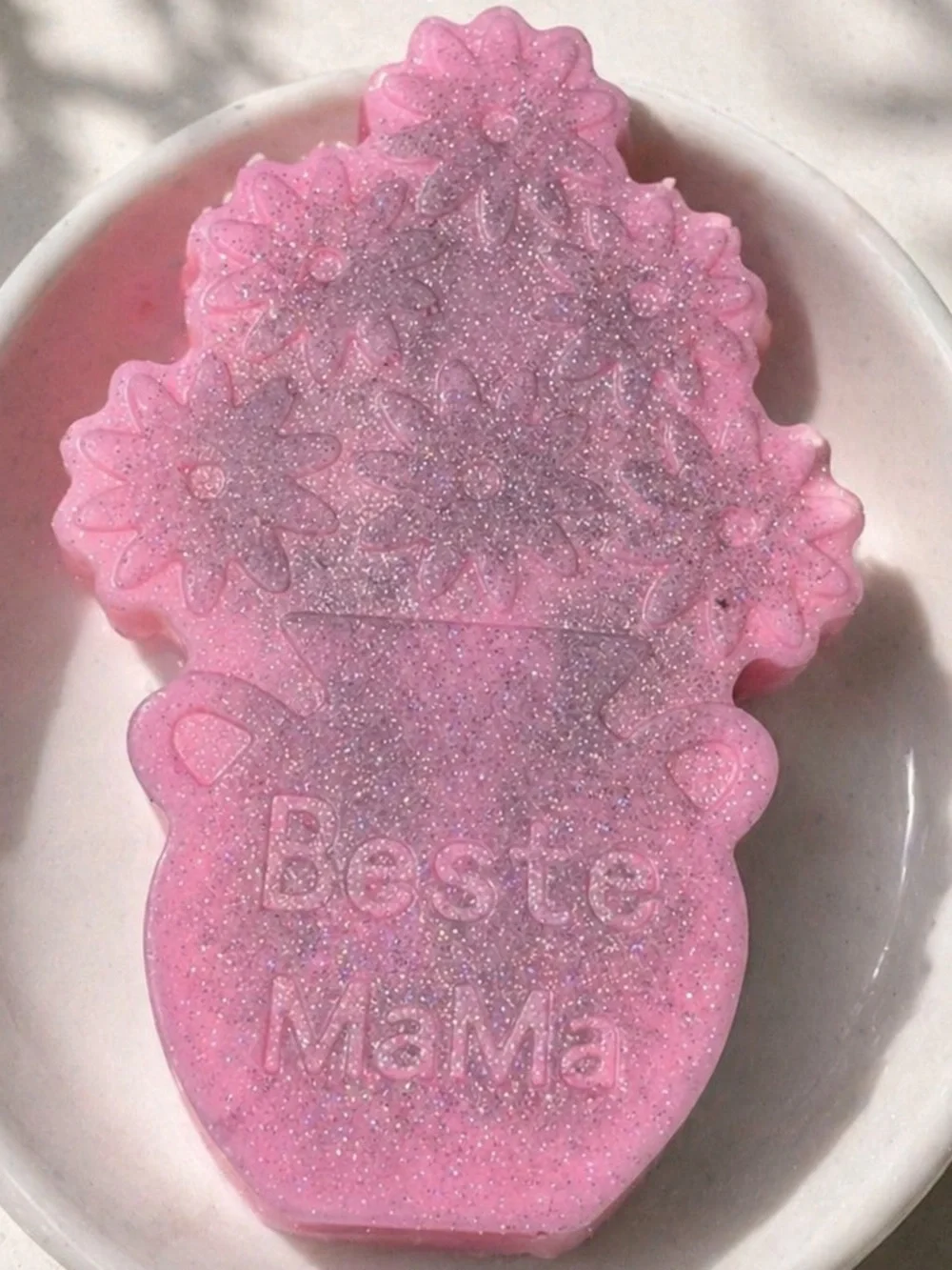 Floral garden SOAP best mama 4x3in donkey milk & vitamins with SHIMMER